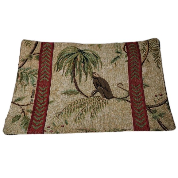 Escape To Paradise Monkey In Palm Tree Tapestry Placemats Set Of 6 - Picture 1 of 6